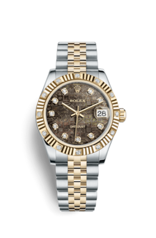 Rolex - 178313-0026  Datejust 31 Rolesor Yellow Fluted Diamond / Jubilee / Black MOP Computer