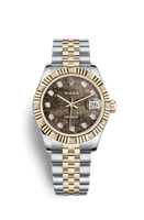 Rolex Datejust 31 Rolesor Yellow Fluted Diamond / Jubilee / Silver Diamond (178313-0026)