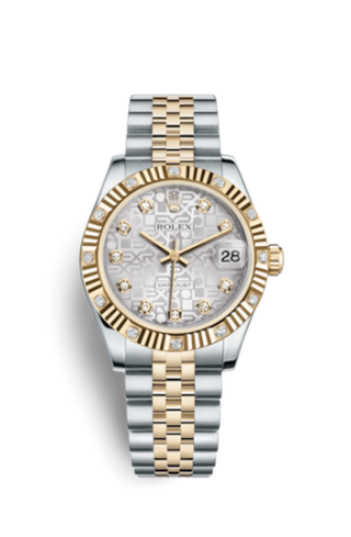 Rolex - 178313-0028  Datejust 31 Rolesor Fluted Diamond / Jubilee / Silver Computer