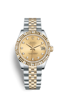 Rolex Datejust 31 Yellow Gold Diamond / President / Black MOP (178313-0029)