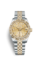 Rolex Datejust 31 Stainless Steel Domed Diamond / Jubilee / White Roman (178313-0030)