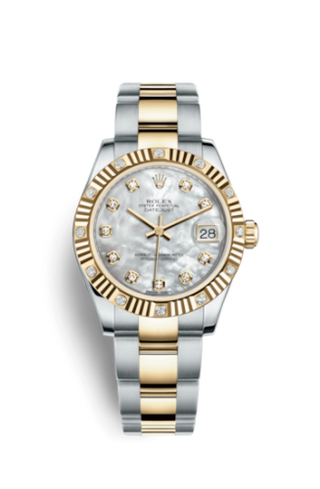 Rolex - 178313-0032  Datejust 31 Rolesor Yellow Fluted Diamond / Oyster / MOP