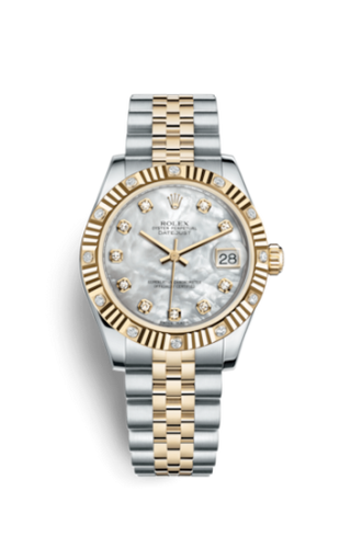 Rolex - 178313-0035  Datejust 31 Rolesor Yellow Fluted Diamond / Jubilee / MOP