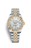 Rolex Datejust 31 Yellow Gold Domed / Oyster / Champagne Roman (178313-0035)