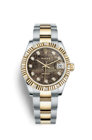 Rolex - 178313-0054  Datejust 31 Rolesor Yellow Fluted Diamond / Oyster / Black MOP Computer