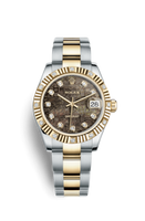 Rolex Datejust 31 White Gold Diamond / President / Rhodium Roman (178313-0054)