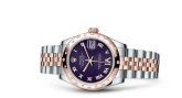 Rolex - 178341-0008  Datejust 31 Rolesor Everose Domed Diamond / Jubilee / Purple Roman