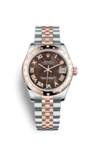 Rolex - 178341-0027  Datejust 31 Rolesor Everose Domed Diamond / Jubilee / Black MOP Roman