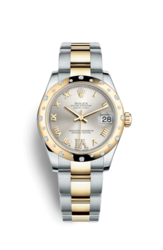 Rolex - 178343-0002  Datejust 31 Rolesor Yellow Domed Diamond / Oyster / Silver Roman