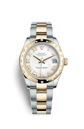 Rolex - 178343-0004  Datejust 31 Rolesor Yellow Domed Diamond / Oyster / White Roman