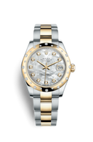 Rolex Datejust 31 Yellow Gold Domed / Oyster / Champagne Diamond (178343-0006)