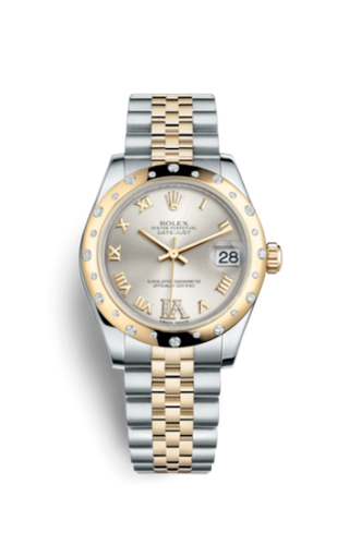 Rolex - 178343-0012  Datejust 31 Rolesor Yellow Domed Diamond / Jubilee / Silver Roman