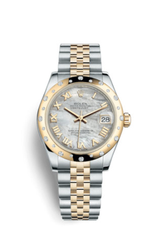 Rolex - 178343-0015  Datejust 31 Rolesor Yellow Domed Diamond / Jubilee / MOP Roman