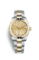 Rolex Datejust 31 Yellow Gold Diamond / Oyster / Silver (178343-0019)