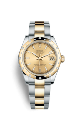 Rolex - 178343-0021  Datejust 31 Rolesor Yellow Domed Diamond / Oyster / Champagne