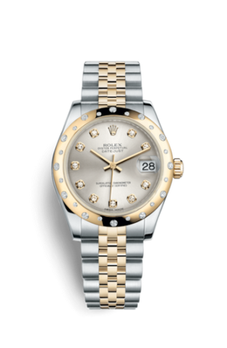 Rolex - 178343-0023  Datejust 31 Rolesor Domed Diamond / Jubilee / Silver Diamond