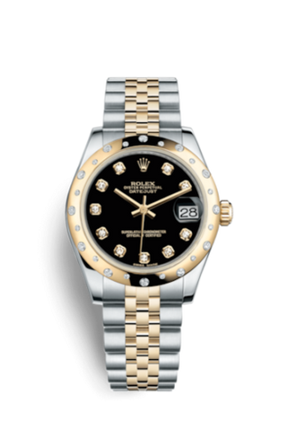 Rolex - 178343-0024  Datejust 31 Rolesor Yellow Domed Diamond / Jubilee / Black Diamond