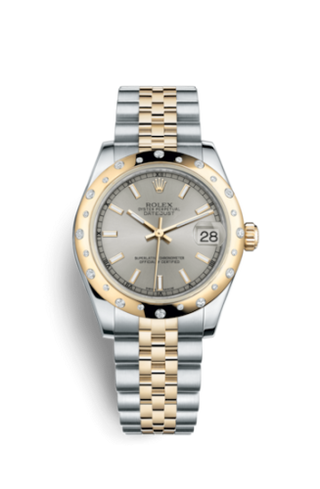 Rolex - 178343-0028  Datejust 31 Rolesor Yellow Domed Diamond / Jubilee / Silver