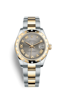 Rolex Datejust 31 Yellow Gold Domed / Oyster / Olive Roman (178343-0036)