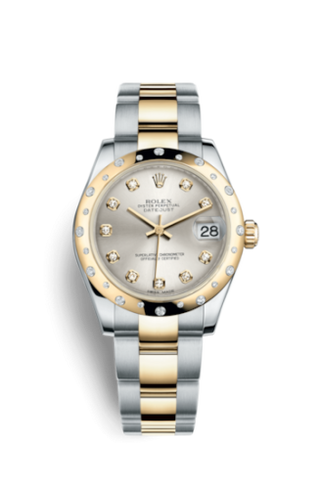 Rolex - 178343-0042  Datejust 31 Rolesor Yellow Domed Diamond / Oyster / Silver Diamond