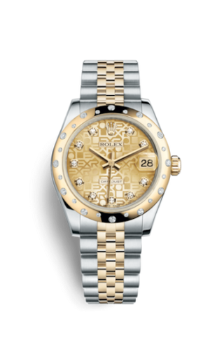 Rolex - 178343-0053  Datejust 31 Rolesor Yellow Domed Diamond / Jubilee / Champagne Computer