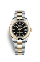 Rolex Datejust 31 White Gold Fluted / President / Black Arabic (178343-0059)