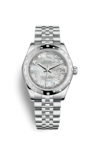 Rolex - 178344-0007  Datejust 31 Stainless Steel Domed Diamond / Jubilee / MOP - Roman