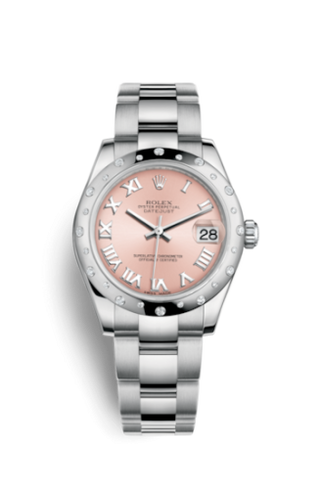 Rolex - 178344-0012  Datejust 31 Stainless Steel Domed Diamond / Oyster / Pink Roman