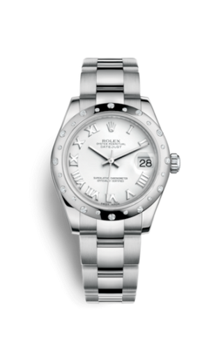 Rolex - 178344-0028  Datejust 31 Stainless Steel Domed Diamond / Oyster / White - Roman