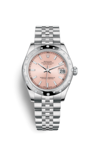 Rolex - 178344-0043  Datejust 31 Stainless Steel Domed Diamond / Jubilee / Pink