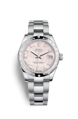 Rolex - 178344-0048  Datejust 31 Stainless Steel Domed Diamond / Oyster / Pink MOP - Roman