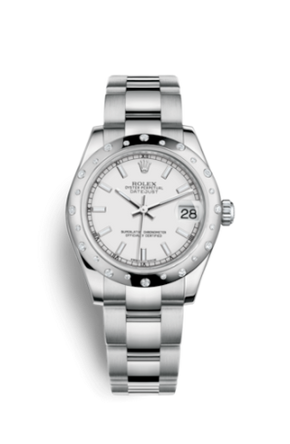 Rolex - 178344-0051  Datejust 31 Stainless Steel Domed Diamond / Oyster / White