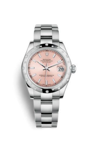 Rolex - 178344-0052  Datejust 31 Stainless Steel Domed Diamond / Oyster / Pink