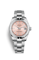 Rolex Datejust 31 White Gold Fluted / President / MOP Roman (178344-0052)