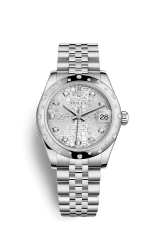 Rolex - 178344-0059  Datejust 31 Stainless Steel Domed Diamond / Jubilee / Silver Computer