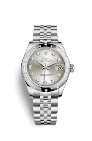 Rolex - 178344-0060  Datejust 31 Stainless Steel Domed Diamond / Jubilee / Silver - Diamond