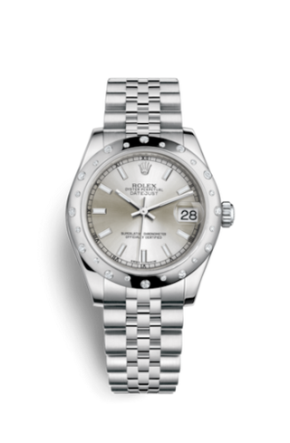 Rolex - 178344-0063  Datejust 31 Stainless Steel Domed Diamond / Jubilee / Silver