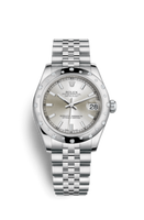 Rolex Datejust 31 Stainless Steel Domed Diamond / Oyster / Pink - Diamond (178344-0063)