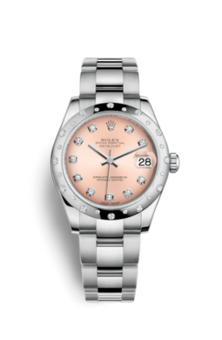 Rolex - 178344-0067  Datejust 31 Stainless Steel Domed Diamond / Oyster / Pink - Diamond