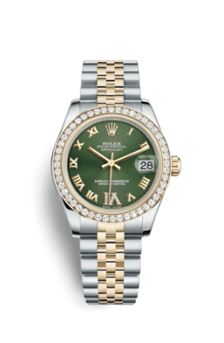 Rolex - 178383-0005  Datejust 31 Rolesor Yellow Diamond / Jubilee / Green Roman