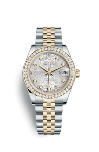 Rolex - 178383-0010  Datejust 31 Rolesor Yellow Diamond / Jubilee / Silver Computer