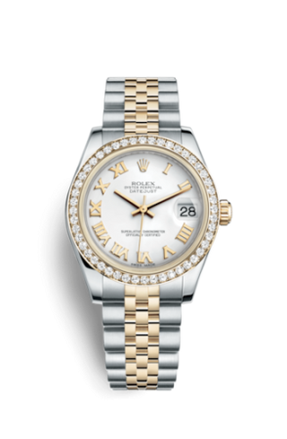 Rolex - 178383-0012  Datejust 31 Rolesor Yellow Diamond / Jubilee / White Roman