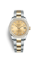 Rolex Datejust 31 Rolesor Everose Domed Diamond / Oyster / MOP (178383-0013)