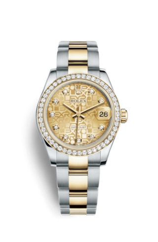 Rolex - 178383-0014  Datejust 31 Rolesor Yellow Diamond / Oyster / Champagne Computer