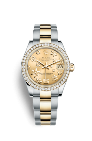 Rolex - 178383-0018  Datejust 31 Rolesor Yellow Diamond / Oyster / Champagne Floral