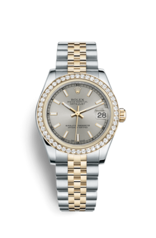 Rolex - 178383-0029  Datejust 31 Rolesor Yellow Diamond / Jubilee / Silver