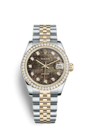 Rolex Datejust 31 Yellow Gold Fluted / Oyster / Champagne Roman (178383-0030)