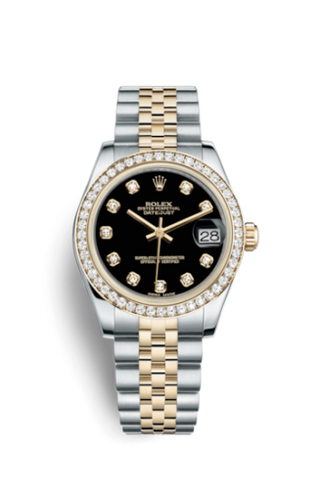 Rolex - 178383-0034  Datejust 31 Rolesor Yellow Diamond / Jubilee / Black Diamond