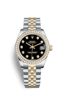 Rolex Datejust 31 Rolesor Everose Fluted / Jubilee / Silver Diamond (178383-0034)