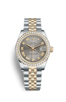 Rolex Datejust 31 Stainless Steel Domed Diamond / Jubilee / Black MOP (178383-0040)